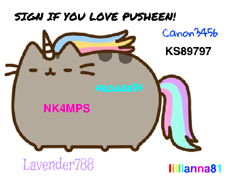 sign if you love Pusheen!!Remix! remix remix remix