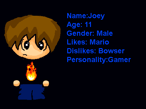 Contest and Character Bio's:JOEY!