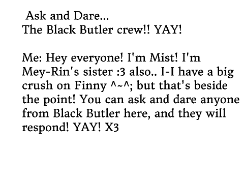 Ask And Dare Black Butler characters