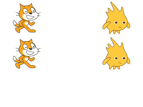 2つのスプライトでスタンプしてみる