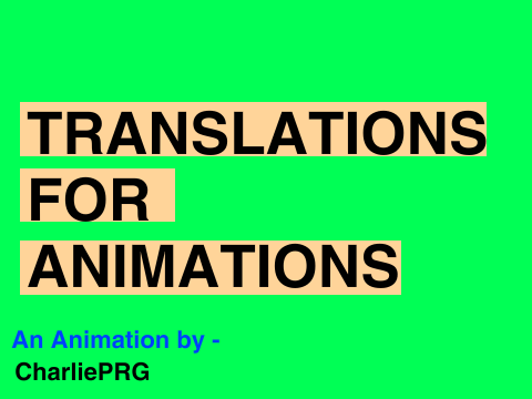 Transitions for Animations Give credit!!!!!!!!