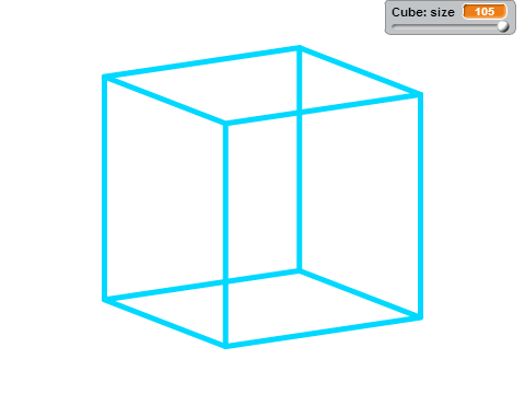 3d cube with pen