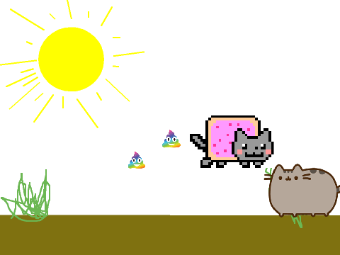 NYAN CAT VS. PUSHEEN!!!! remix