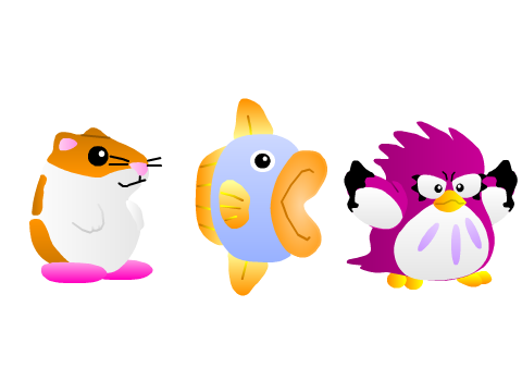 Rick Kine and Coo Vector Sprites