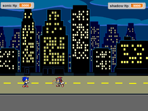 sonic vs shadow sonic's side version