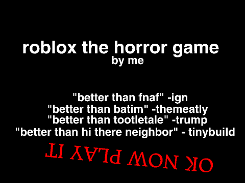 Roblox: The Horror Game