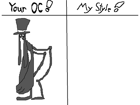 Add your OC and I'll draw it in my style! ♡♡♡ remix
