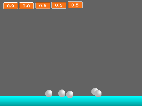 realistic bounce ball with water