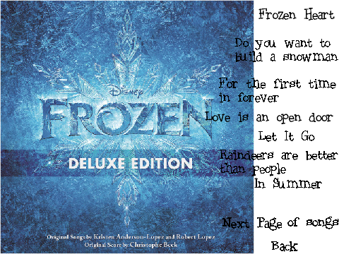 Chose your frozen song!!!!!!