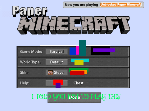 STUPID REMIX OF PAPER MINECRAFT (don't click this you'll be disappointed)