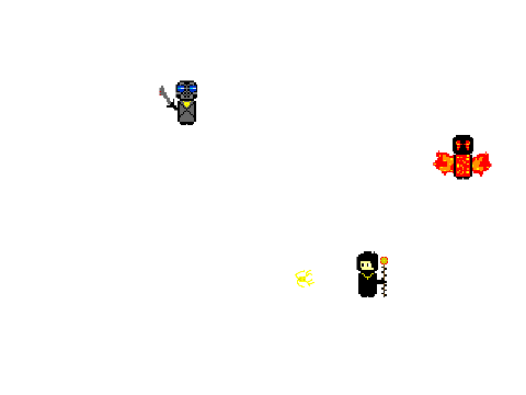 enemy sprites for jump, run, and fight