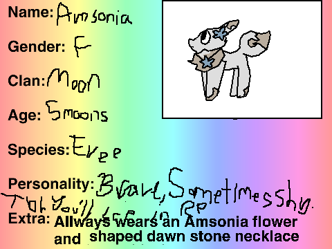 Clans of Eevee Valley RP Rules + Bio sheet remix