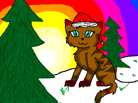 Christmas Kitty Coloring Contest Entry