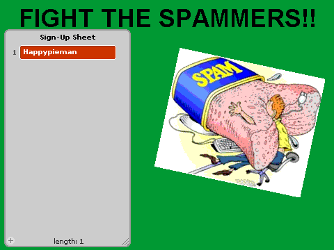 FIGHT THE SPAMMERS!