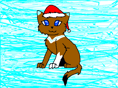 Christmas Kitty Coloring Contest First entry