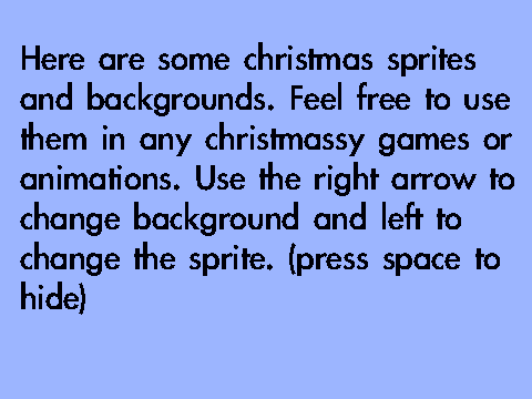 christmas sprites and backgrounds