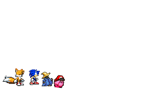 sonic tails blackmage and kirby