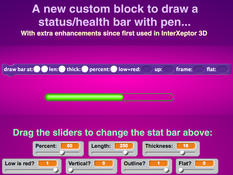 Enhanced pen health/stat bar