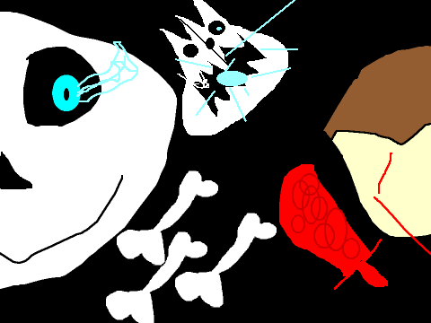chara and sans two ears version (idk) bootlegtale