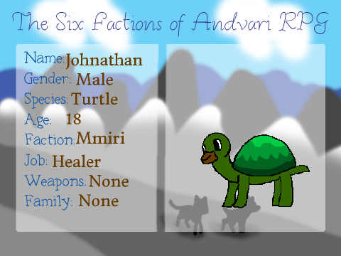 The Six Factions of Andvari RPG~Johnathan