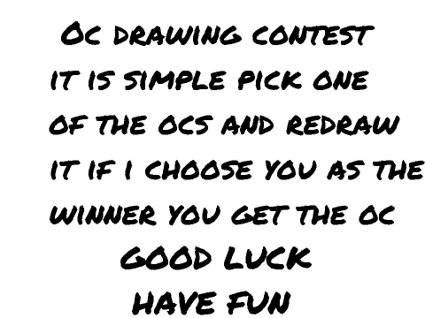 oc drawng contest