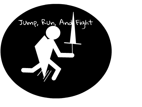 collab logo for jump, run, and fight