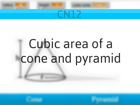 Cubic area of a cone and pyramid