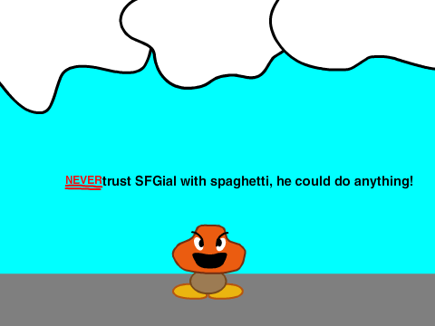 It's raining spaghetti