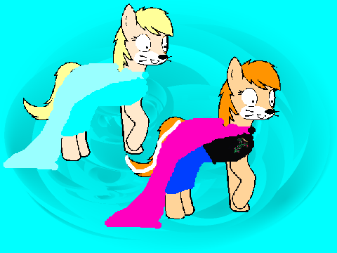 elsa and anna as scratch ponys
