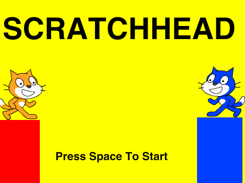 Scratchhead! Start Screen but Sam isnt there