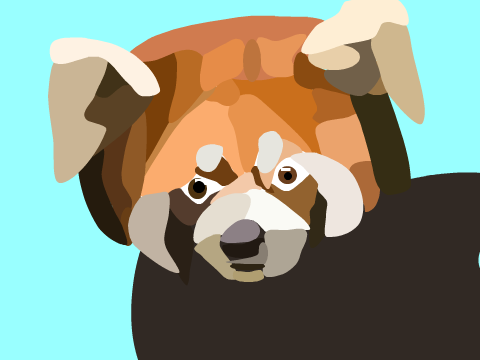 Red Panda - Block art