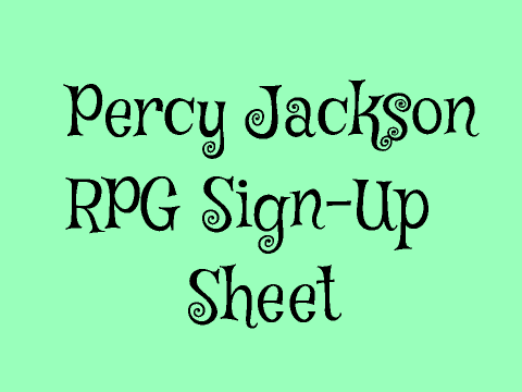 Percy Jackson RPG Sign Up