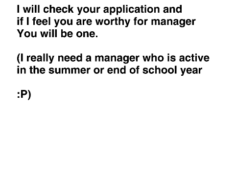 Manager application for godlings rp.