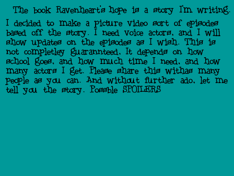 RavenSoul's Hope Audtion (this is embarrassing) 