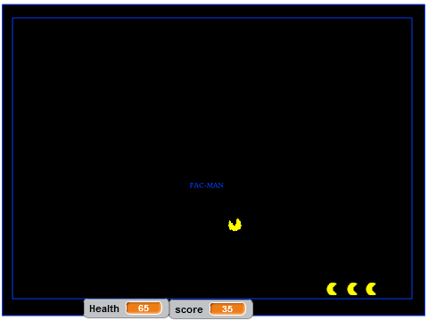 Asteroids/Pac-man mashup