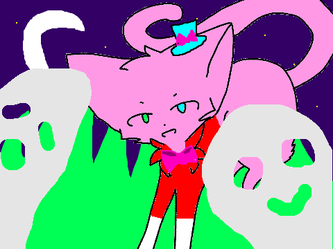 Evil lil angel cat