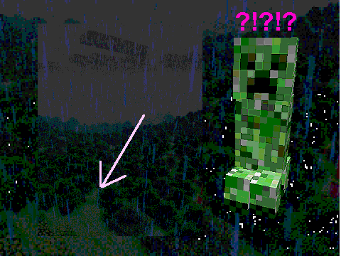 A unscened creeper(in LIGHTNING!!!)