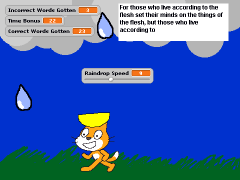 v3.0!! Scratch Scripture Games - Romans 8:5 Rain Catch (ESV)