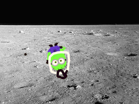 the dancing minon on the moon