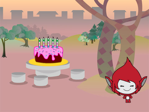 Happy birthday pink monkey-unfinished