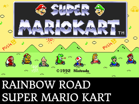 Rainbow Road - Super Mario Kart (Noteblocks)