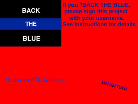 Remix and Sign if You Back the Blue remix