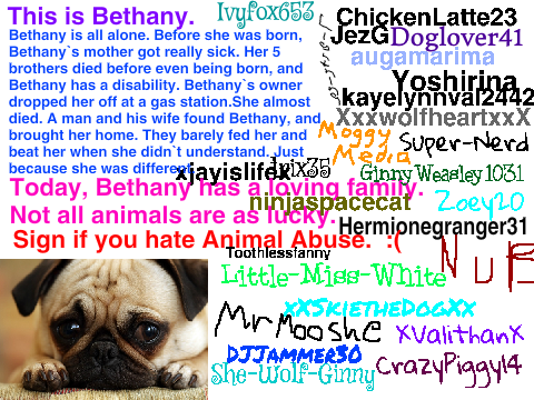Sign If You Hate Animal Abuse 