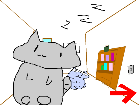 ねこの脱出