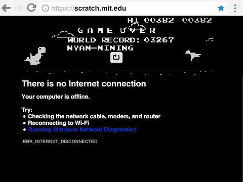 Google Chrome Dino Run