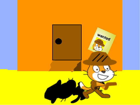 cowboy scratch cat (art)
