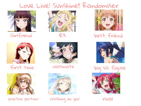 Love Live Aqours Randomiser