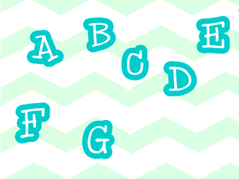 Guitar Letters (A-G only)