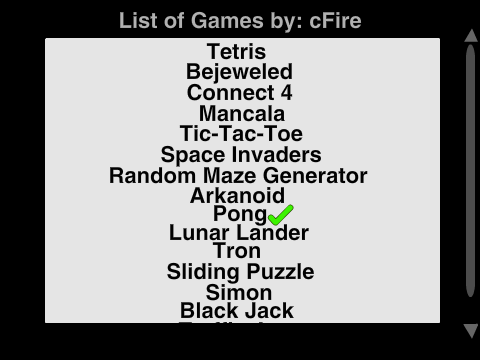 List of Games
