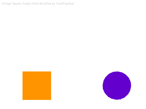 Orange Square, Purple Circle MixdOne
